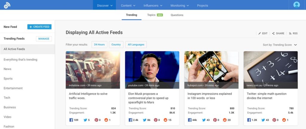 buzzsumo digital marketing tool